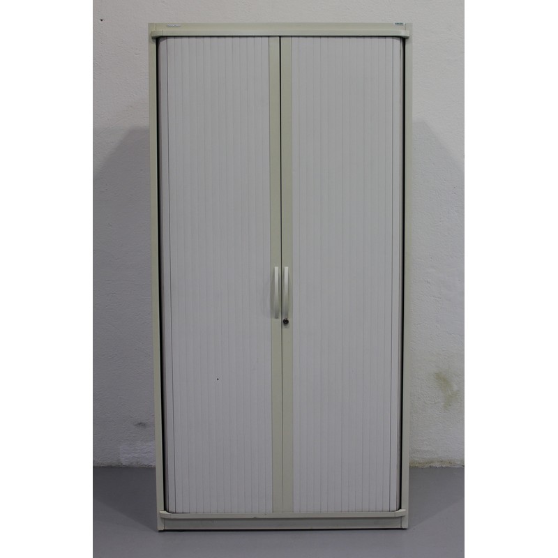 Armario metálico 197x101x45 cm., puertas de persiana, 4 estantes, Blanco  Steelcase